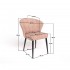 Chaise en tissu velouré, 60x59,5xH80 cm - NINA