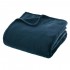 Effen flanellen deken met bonteffect, 127x152cm Kleur Donkerblauw