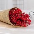 Bouquet of dried and wrapped gypsophila, 100g, H75cm Color Red
