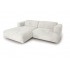 3 seater corner sofa in fabric 240cm - CLAUDIA COMPACT Color Beige
