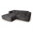3 seater corner sofa in fabric 240cm - CLAUDIA COMPACT Color Grey