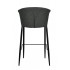 Nils stool premium fabric and black metal height 75 cm-stackable