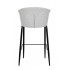 Nils stool premium fabric and black metal height 75 cm-stackable