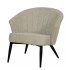 Nils accent chair in soft mottled fabric with black legs Color Taupe