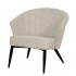 Nils accent chair in soft mottled fabric with black legs Color Beige