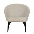 Nils accent chair in soft mottled fabric with black legs