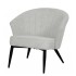 Nils accent chair in soft mottled fabric with black legs Color Gris clair