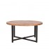 Table basse en bois avec pied métal noir D80xH40CM - SUMMER