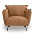 Fabric armchair, 107x100xH90CM - ALEXIA Color Brown