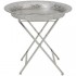 Table d'appoint pliante en métal argentée, D54xH55 cm