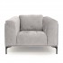 Fabric armchair, 110x89xH80CM - WESTIN Color Gris clair
