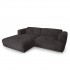 3 seater corner sofa in fabric 240cm - CLAUDIA COMPACT Color Grey