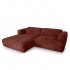 3 seater corner sofa in fabric 240cm - CLAUDIA COMPACT Right / Left Left