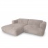 3 seater corner sofa in fabric 240cm - CLAUDIA COMPACT Color Taupe