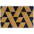 Doormat natural coco TRIANGLES 40x60cm ep 1.5cm Color Yellow
