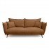 3 seater fabric sofa, 212x100xH90CM - ALEXIA Color Brown