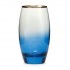 Glas 50CL BLUE met gouden rand - GALAXY