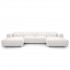 Panoramic Sofa 6 Seats in soft fabric, 360x165xH73CM - CLAUDIA Color Beige
