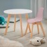 Children's chair in PP, natural legs, 38x31xH47 cm Color Pink
