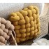 Vierkant knoopkussen, bouclette stof, 30x30 cm
