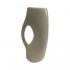 Ceramic vase 2 assorted white or coffee, 10x9.5xH25 cm