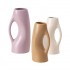 Vase en céramique 2 assorties blanc ou café, 10x9,5xH25 cm