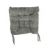 Velvet chair cushion 38x38 cm - SNOW Color Grey