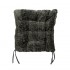 Galette de chaise en velours 38x38 cm - SNOW Couleur Noir