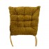 Velvet chair cushion 38x38 cm - SNOW Color Yellow