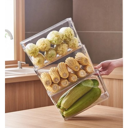 Lucyany 4 PCS Bac Rangement Frigo Rétractable Boîte de Rangement pour  Réfrigérateur en Plastique Organiseur Frigo Cusine 18.5-26cm avec 4  Séparateurs pour Oeufs, Légumes, Fruits, Cuisine(4 Couleurs)