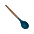 Silicone spoon with wooden handle, 31x7 cm - CUCINA Color Blue