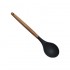 Silicone spoon with wooden handle, 31x7 cm - CUCINA Color Anthracite 