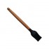 Kitchen brush 27x4cm silicone, wooden handle - CUCINA Color Black