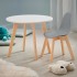 Children's round table in MDF, natural legs, D60xH51 cm
