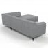 4-5-seater corner sofa in high-quality fabric, 280x189xH82 cm - KARIA