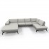 Panoramic sofa in fabric, 370x212xH89cm - HELENA