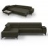 4-5 seater corner sofa 259x230xH80 cm - LUSTO Color Green