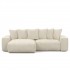 Reversible corner sofa 4-5 seats corduroy, soft seat-ROSSI Color Beige