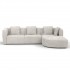 5 seater corner sofa in soft high quality fabric - Andréa