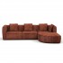 5 seater corner sofa in soft high quality fabric - Andréa Right / Left Right