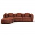 5 seater corner sofa in soft high quality fabric - Andréa Right / Left Left