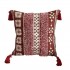 Printed cushion with pompons, 45x45cm - INDY Color Red