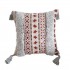 Printed cushion with pompons, 45x45cm - INDY Color Grey
