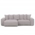Reversible corner sofa 4-5 seats corduroy, soft seat-ROSSI Color Grey