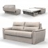 Sofa with removable cover for 3 persons, bedding 140 cm, anti-stain fabric-Livia Color Taupe