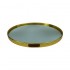 Round mirror presentation tray, D29cm Color Gold