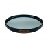 Round mirror presentation tray, D20cm Color Black
