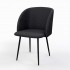 Upholstered dining chair Color Black