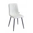 Stain-resistant velour upholstered chair, 43x53xH91cm Color White