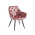 Stain-resistant velour upholstered chair, 59x60xH86cm Color Pink